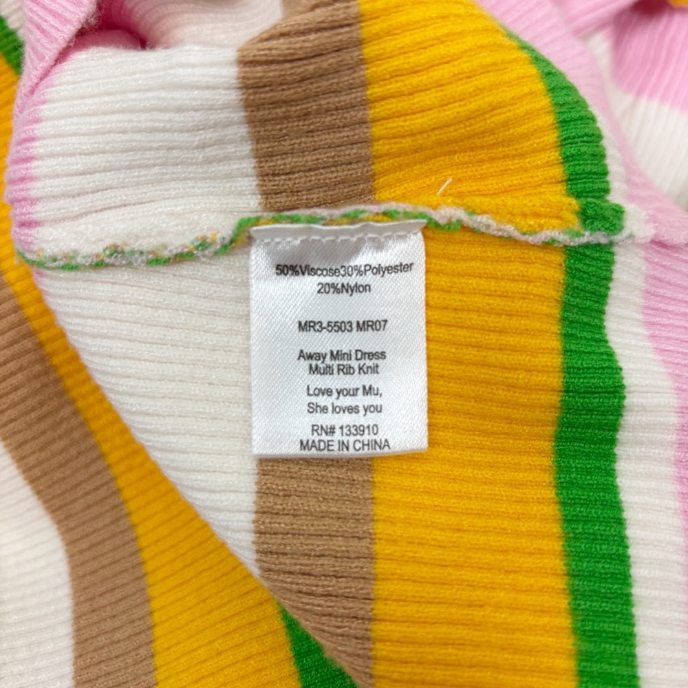 Show Me Your MuMu Away Mini Dress in Multi Rib Knit Size M - Picture 9 of 11
